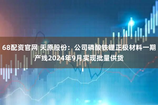 68配资官网 天原股份：公司磷酸铁锂正极材料一期产线2024年9月实现批量供货
