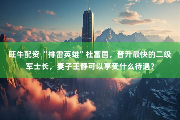 旺牛配资 “排雷英雄”杜富国，晋升最快的二级军士长，妻子王静可以享受什么待遇？
